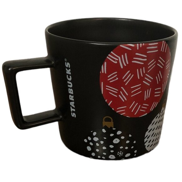 STARBUCKS Coffee Mug Size 14oz/414mL Black Red Multicolor 2016 Holiday Home - Picture 7 of 7